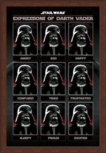 Framed Framed Expressions of Darth Vader - Star Wars