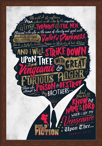 Framed Framed Ezekiel 25:17 - Pulp Fiction