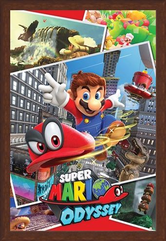 Framed Framed Odyssey Collage - Super Mario