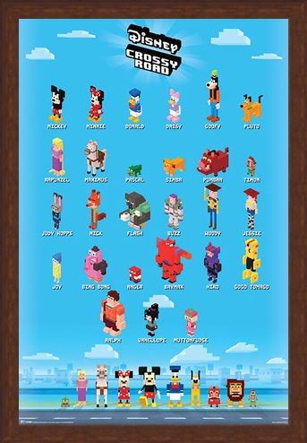 Framed Framed Crossy Characters - Disney Crossy Road