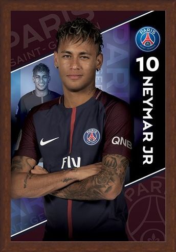 Framed Framed Neymar 16-17 - PSG
