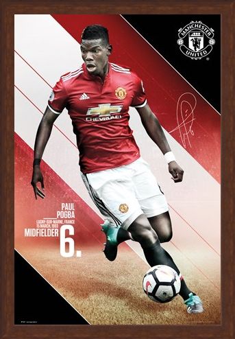 Framed Framed Pogba 17-18 - Manchester United
