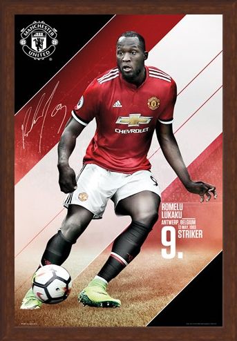 Framed Framed Manchester United 17-18 - Romelu Lukaku
