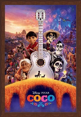 Framed Framed Día de Muertos Guitar - Coco