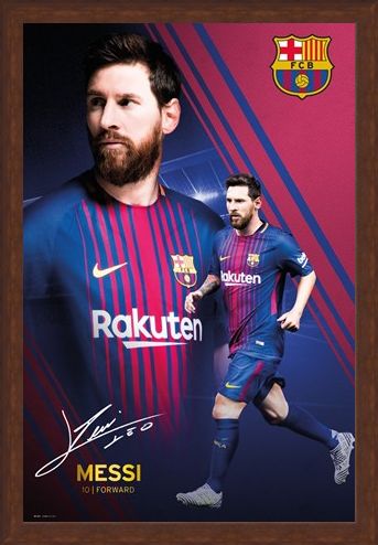 Framed Framed Messi Collage 17-18 - Barcelona