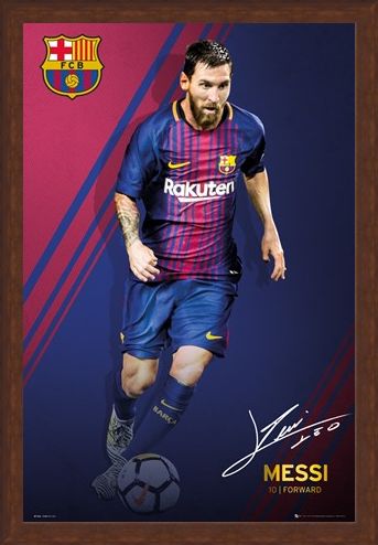 Framed Framed Messi 17/18 - Barcelona