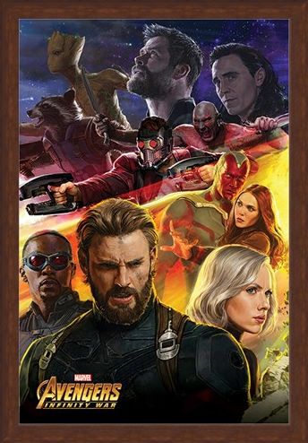 Framed Framed Infinity War Captain America - Avengers