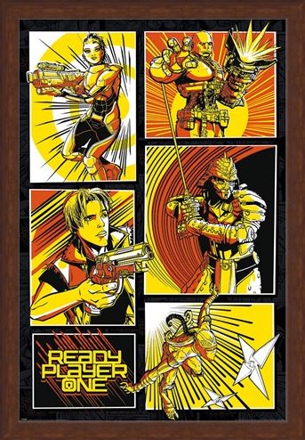 Framed Framed Comic Panels - Ready Player One