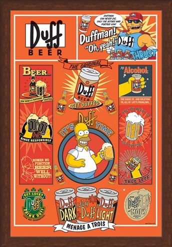 Framed Framed Duff - The Simpsons