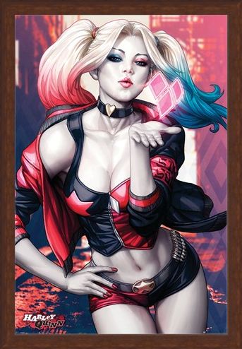 Framed Framed Harley Quinn Kiss - Batman