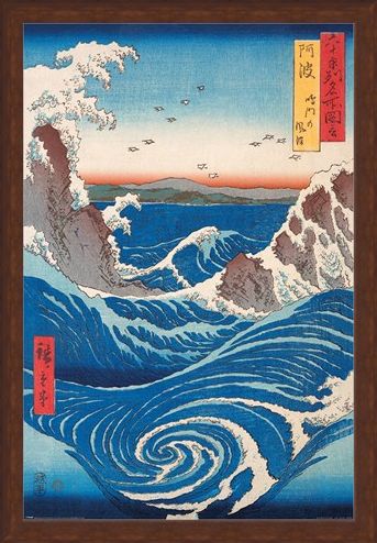 Framed Framed Naruto Whirlpool - Hiroshige