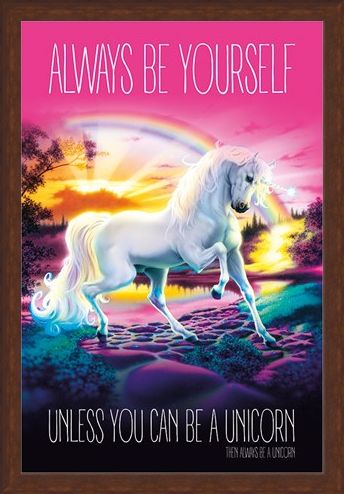 Framed Framed Always Be Yourself - Unicorn