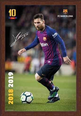 Framed Framed Messi 18-19 - Barcelona FC