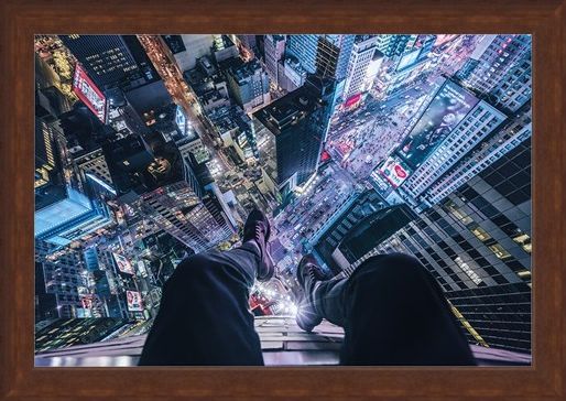 Framed Framed The City That Never Sleeps - On The Edge Of Times Square