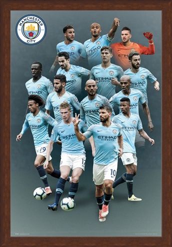 Framed Framed Manchester City Players 18-19 - The Citizens