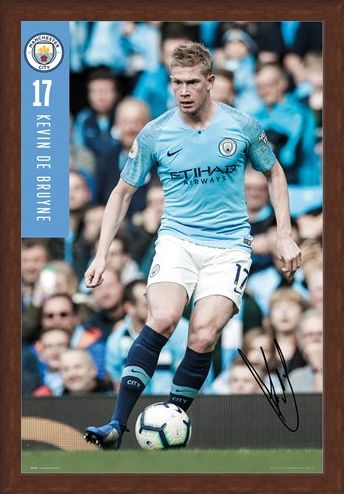 Framed Framed De Bruyne 18-19 - Manchester City
