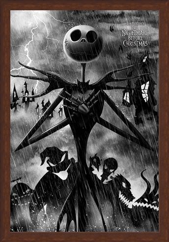 Framed Framed Stormy Night - Nightmare Before Christmas