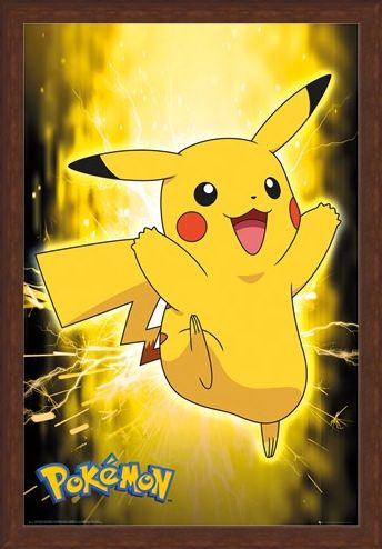 Framed Framed Pikachu Neon - Pokemon