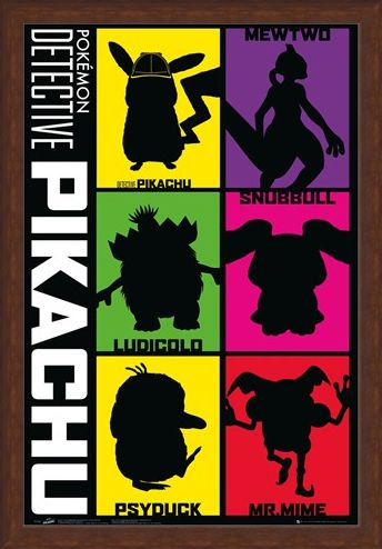 Framed Framed Silhouette - Detective Pikachu
