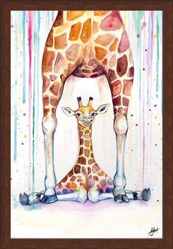 Framed Framed Gorgeous Giraffes - Marc Allante