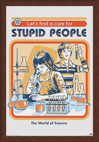 Framed Framed Let's Find A Cure For Stupid People - Steven Rhodes