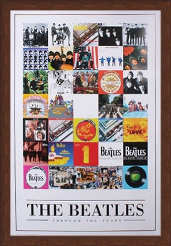 Framed Framed Album Cover Montage - The Beatles