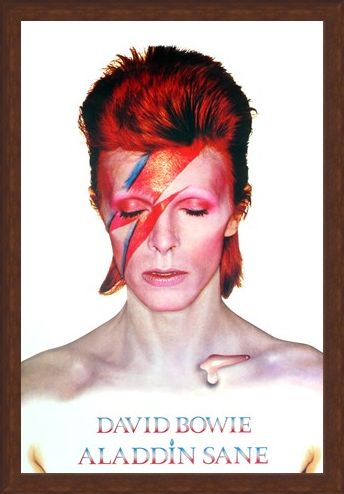 Framed Framed Aladdin Sane Album Cover Art 1973 - David Bowie Album Covers