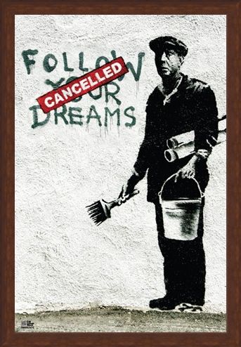 Framed Framed Follow Your Dreams - Banksy