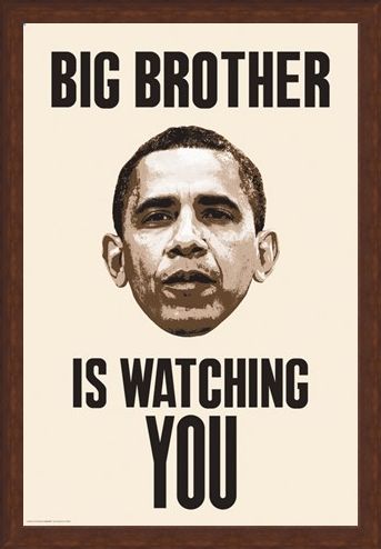 Framed Framed Big Brother Is Watching You - Obama
