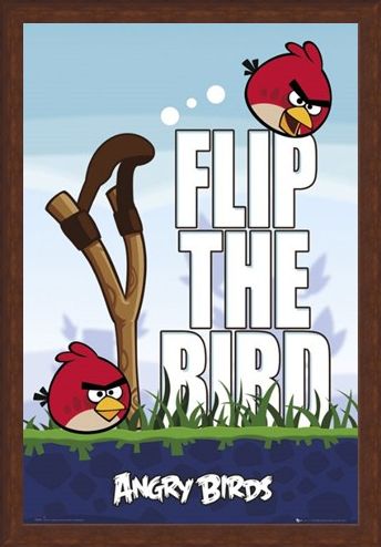 Framed Framed Flip the Bird - Angry Birds