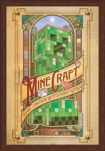 Framed Framed Mojang Computronic Entertainment Dispensary - Minecraft