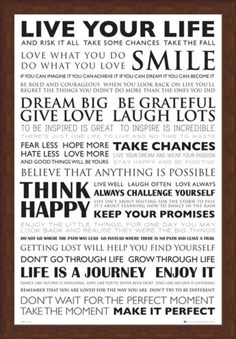 Framed Framed Dream Big - Think happy and Smile