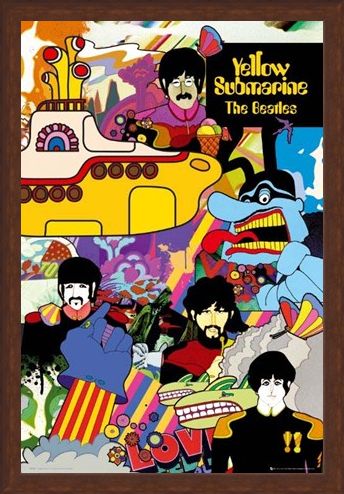 Framed Framed Yellow Submarine Collage - The Beatles