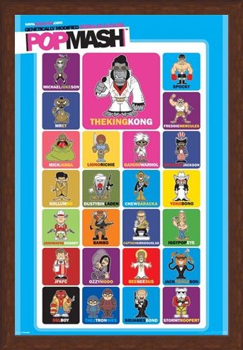 Framed Framed PopMash Characters - Genetically Modified Modern Culture