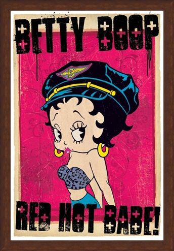 Framed Framed Red Hot Babe - Betty Boop
