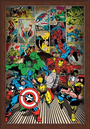 Framed Framed Here Come The Heroes - Marvel Comics