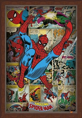Framed Framed Retro Spiderman Compilation - Marvel Comics
