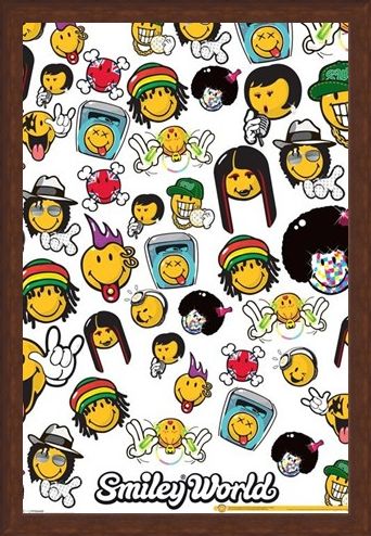 Framed Framed Smiley Music - Smiley World