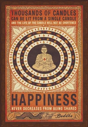 Framed Framed Happiness - Buddhist Values