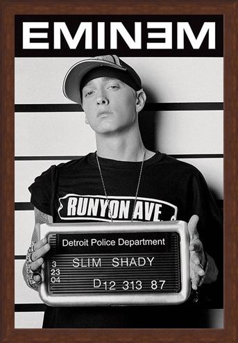Framed Framed Slim Shady Mugshot - Eminem