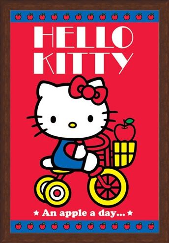 Framed Framed An Apple A Day - Hello Kitty