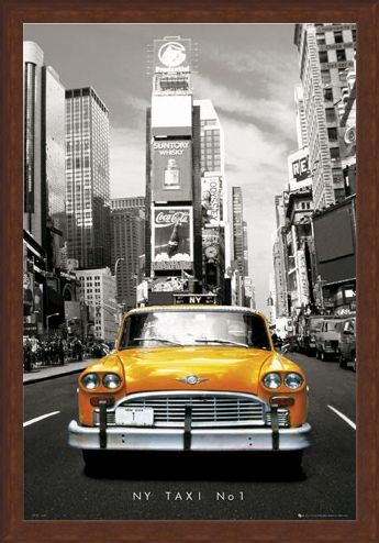 Framed Framed New York Taxi Number 1 - New York, USA