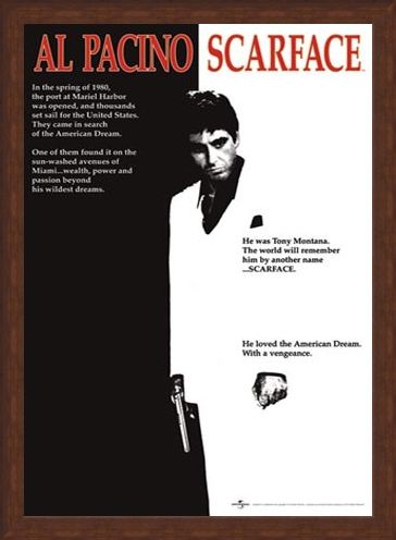 Framed Framed Scarface Movie Score - Al Pacino - Scarface