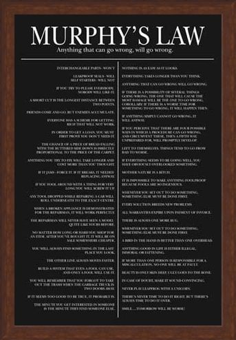 Framed Framed Murphy's Law - Anything that can go wrong, will go wrong