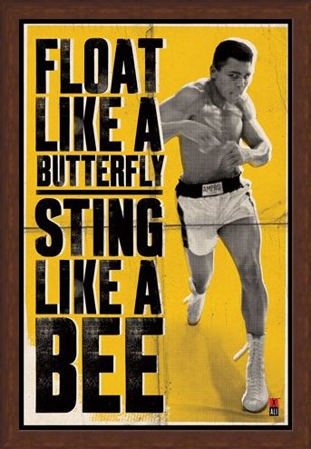 Framed Framed Float Like a Butterfly - Muhammad Ali
