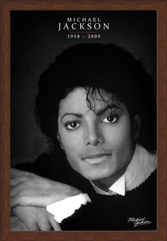 Framed Framed Black and White Portrait - Michael Jackson