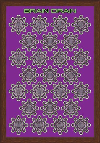 Framed Framed Brain Drain - Optical Illusion
