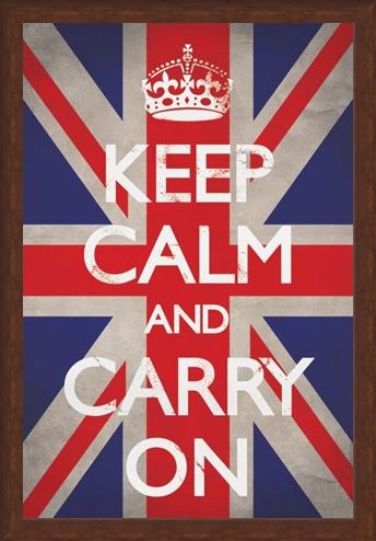 Framed Framed Keep Calm Union Jack - Keep Calm and Carry On