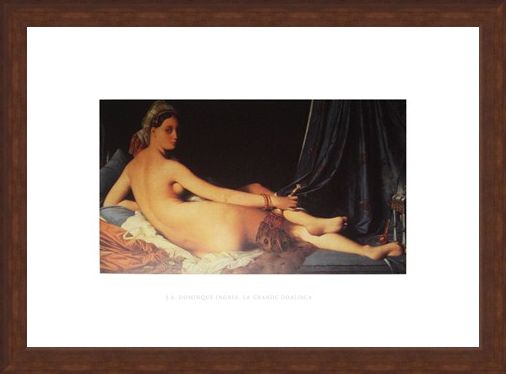 Framed Framed La Grande Odalisca - J A Dominique Ingres