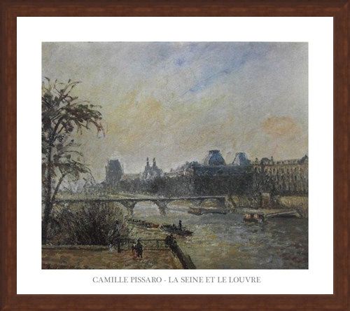 Framed Framed The Seine and The Louvre - Camille Pissaro